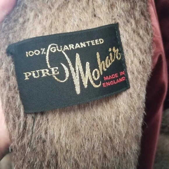 Vintage 100% Pure Mohair Belted Long Coat - Picture 3 of 16